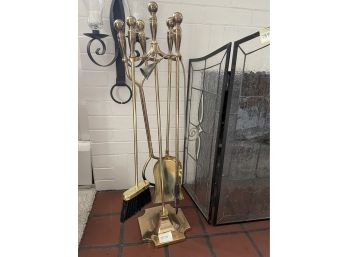 Fireplace Brass Tools With Stand