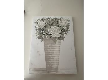 Floral Canvas Art Lot Of Two Wall Decor