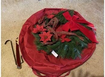 Wreath Holiday Christmas Storage Bag