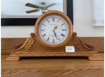 Mantel Clock Wood Decor