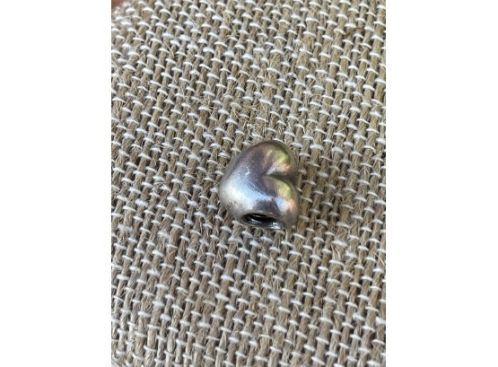 Authentic Pandora Sterling Silver 925 Heart  Screw On Charm