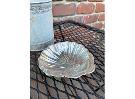 Hallmarked Gorham Solid Sterling Silver 925 Sea Shell Dish Bowl  - 76.6 Grams Of Silver