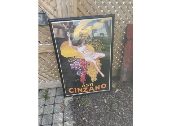 ASti Cinzano Print Framed Poster Vintage Advertisement