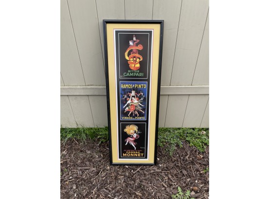 Framed And Double Matted Art - Leonetto Cappiello Vintage Liquor Alcohol Advertising Ad