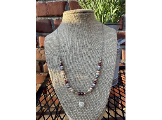 Rainbow Freshwater Pearl Necklace - Beautiful!