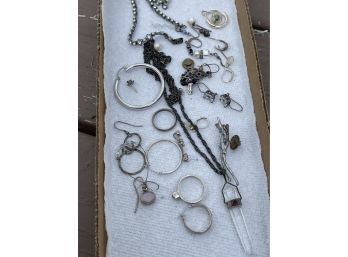 Vintage & Contemporary Jewelry Lot - A Lot Of Sterling Silver 925 And Signed