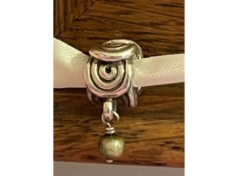 Authentic Pandora Sterling Silver 925 Pearl Dangle Screw On Charm