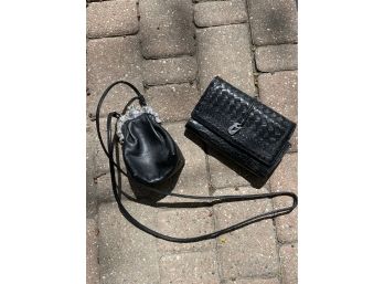 Brighton Purse And Wallet Lot Of Black Wallet And Small Evening Bag