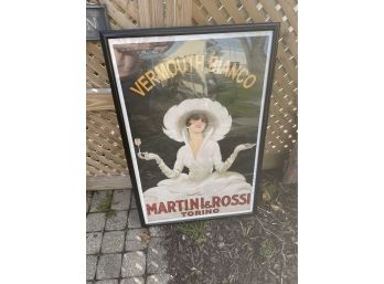 Martini And Rossi Print Framed M Dudovich Poster Of Vintage Advertising