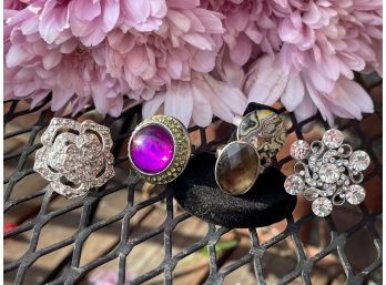 Lot Of 5 Costume Jewelry Rings Ring Lot