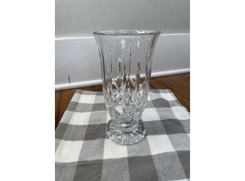 Crystal Vase With Diamond Pattern