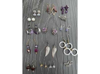 Lot Of 15 Pairs Of Gorgeous Pierced Earrings