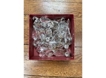 Box Of Vintage Glass Chandelier Crystals
