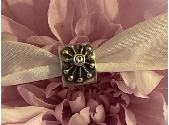 Authentic Pandora Sterling Silver 925 Star Starburst Silver & Gold Screw On Charm (lot B)