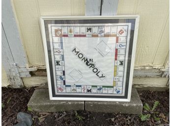 Framed Cross Stitched Monopoly Board Game