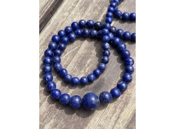 Vintage Natural Lapis Lazuli Beaded Necklace
