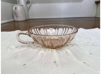 Pink Depression Glass Cup Or Handled Nappy