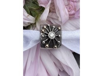 Authentic Pandora Sterling Silver 925 Starburst With CZ Screw On Charm