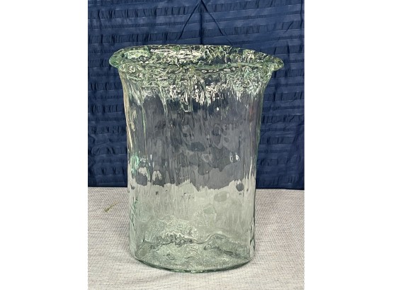 Tall Waterfall Art Glass Vase