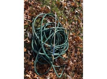 Lot Of Two Hoses Connected With Sprayer Wand
