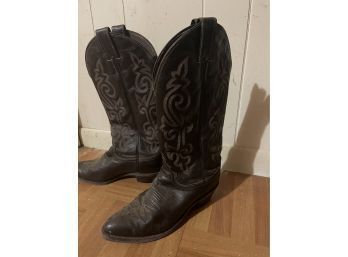 Vintage Leather Cowboy Or Cowgirl Boots