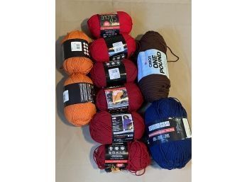 Lot Of 10 Skeins Of Mixed Yarn
