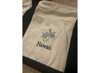 Souvenir Hawaii Canvas Tote Bag With Zipper Top