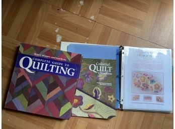 Lot Of Quilting Books In Binders