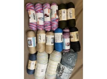 Mixed Lot Of Yarn Skeins In Multi Color