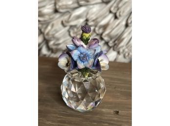 Goebel Petite Garden Glories PWY Marked  Crystal Faceted Glass Flower Figurine