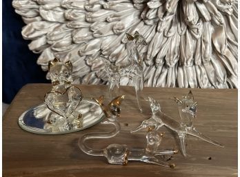 Lot Of Four Pieces Of Glass Figurines
