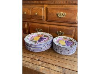 Lot Of 15 Pieces Totally Today Line Hand Painted Plates