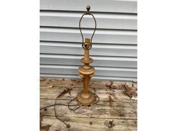 Table Lamp Gold Painted With Finial