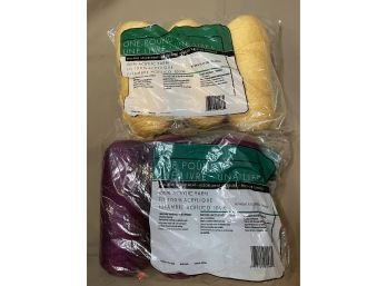 Lot Of Yarn - One Pound Purple / One Pound Yellow