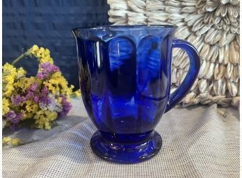 Vintage Cobalt Blue Anchor Hocking Glass Mug