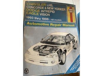 Vintage Automotive Repair Manual Book Chrysler LHS Concorde New Yorker Dodge Intrepid Eagle Vision 1993 - 1996