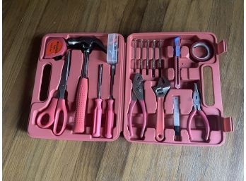Pink Tool Kit In Carrying Case