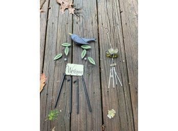Lot Of Two Wind Chimes - Bird And Bee