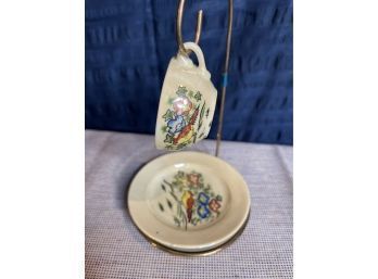 Japanese Lusterware Min Cup And Saucer With Stand