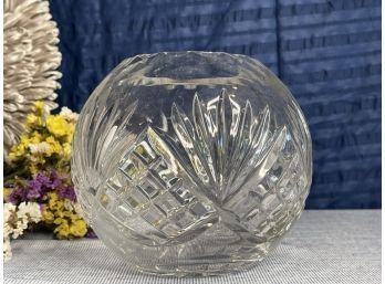 Lovely Crystal Diamond & Fan Pattern Rose Bowl