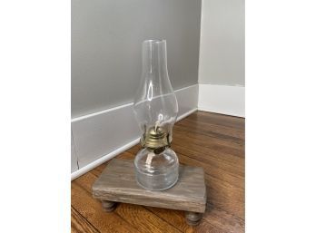 Vintage Glass Hurricane Oil Lantern