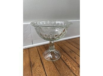 Glass Bowl Dish With Pedestal