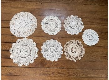Doily Lot Of Seven Round #4