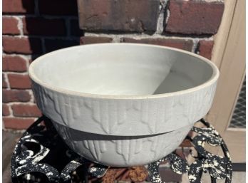 Huge Cream Glaze Mixing Bowl 12.5 Wide