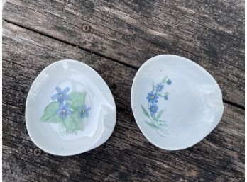 Vintage Hand Painted Ashtrays Lot Of Two