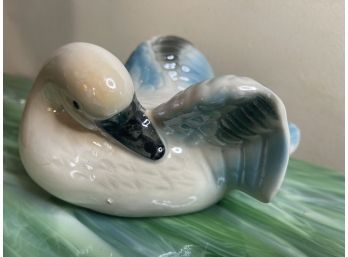 Vintage Made In Brazil Pottery Duck