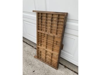 Hamilton Antique Wood Letterpress Tray Holder Shadow Box