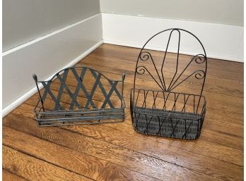 Hanging Wall Baskets Lot Of Two