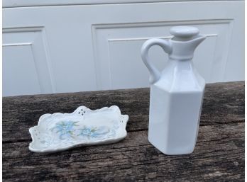 Plate And Decanter Lot