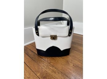 Vintage Blue And White Purse